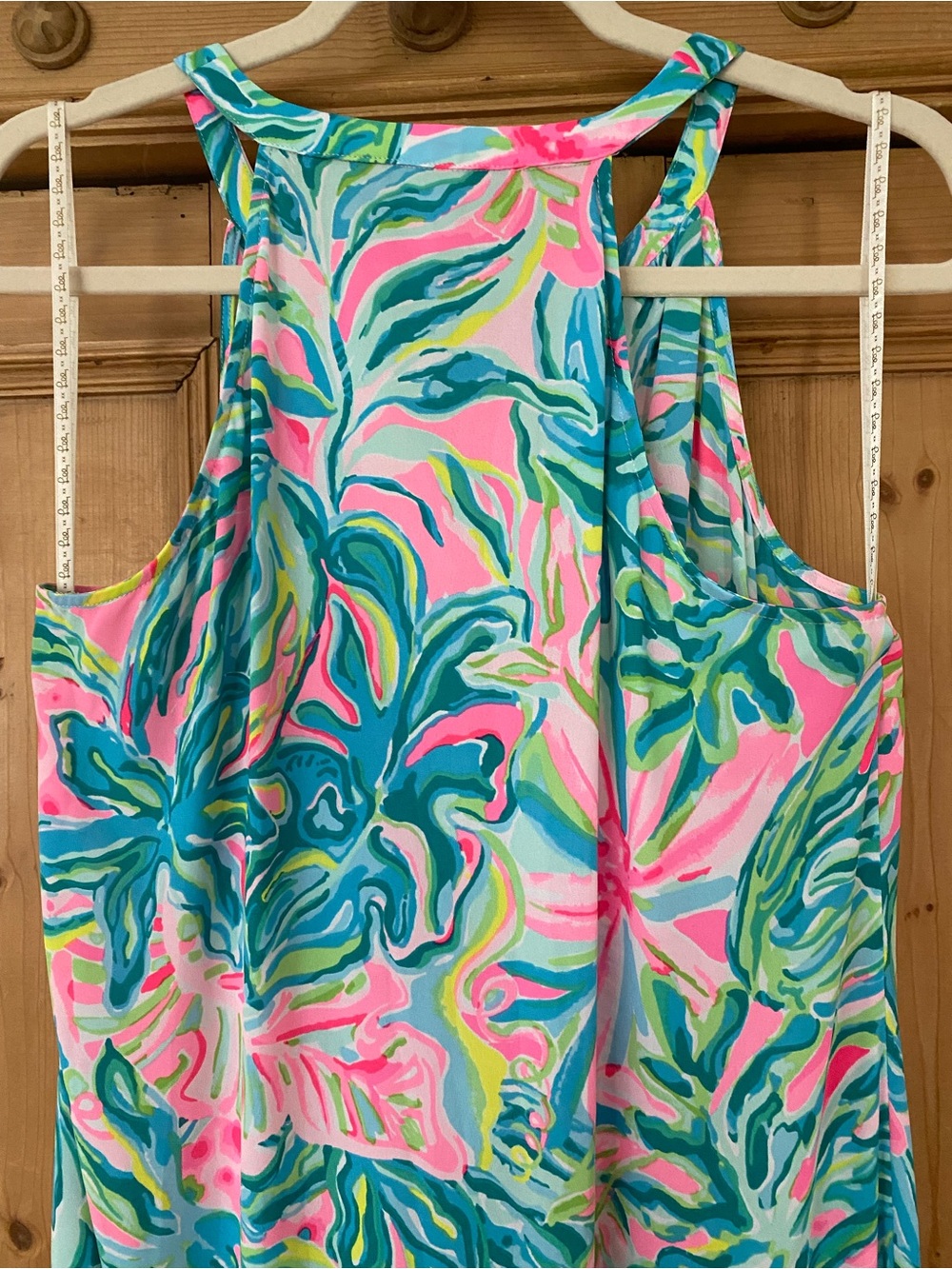 Lilly Pulitzer Multicolor Floral Halter Maxi Dress - Turquoise, Pink, Green - Picture 13 of 13